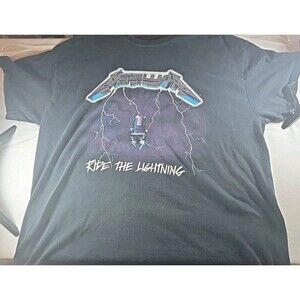 Men's Graphic T-Shirt Metallica Ride the Lightning Official Merchandise, Size L